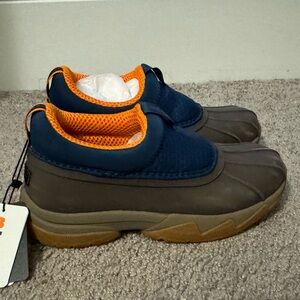 Great Bass Outdoor size 6 blue brown field low top duck shoes slip on